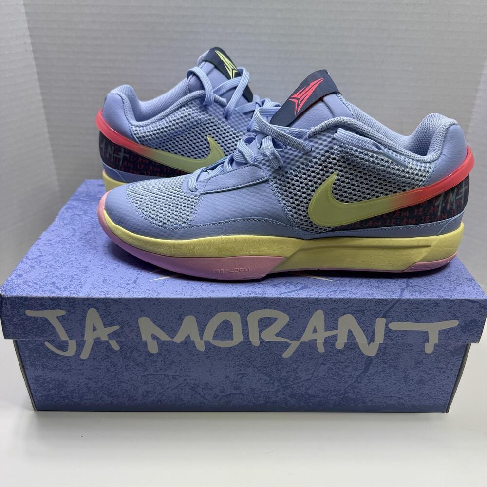 Nike Ja 1 Day One Men’s Size 12 DR8785-400 Cobalt Bliss Citron OG Box